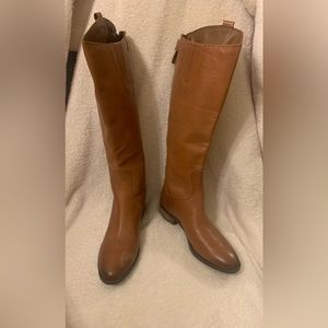 Sam Edelman Penny Boots 7W Brown Riding Whiskey leather